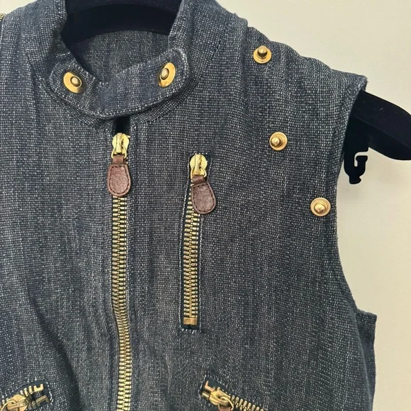 🎁Authentic Marni denim jean jacket convertible vest 38 SX